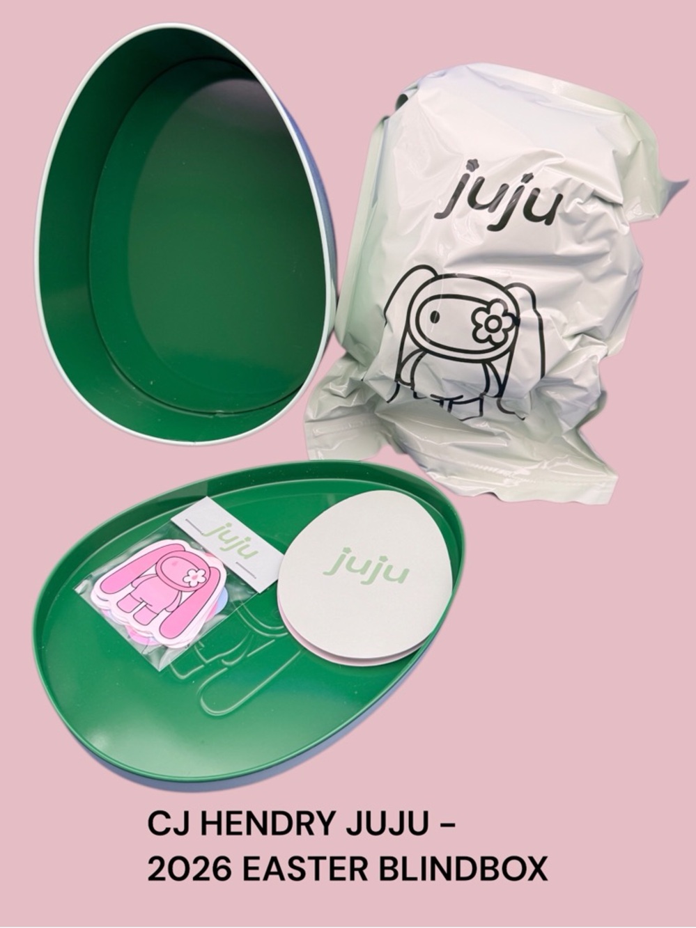 CJ Hendry Juju Easter Drop Blind Box Plush Set - Damaged Tin